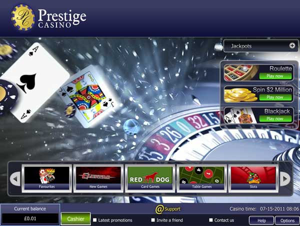 Prestige Casino No Deposit Bonus